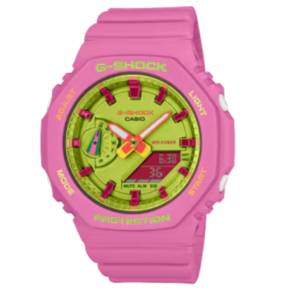 Casio G-Shock Women Bright Summer Colors Series GMA-S2100BS-4A Pink Resin Band Sports Watch